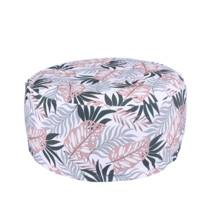 undefined, Pouf aufblasbar PATTY Blattmuster rosa/grau, Outdoor Pouf aufblasbar PATTY Blattmuster rosa/grau