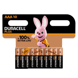 undefined, DURACELL Plus Power Batterien AAA / LR03 / MN2400 10 Stk., Batterien Duracell Plus Extra Life, Micro AAA, Spannung 1,5 V, 10 Stück