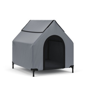 undefined, Hundehütte erhöht 90 x 65 cm anthrazit, 