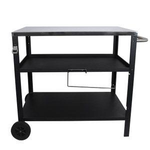 undefined, Grill Beistellltisch 113 x 64 x 84 cm schwarz, 