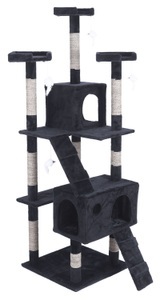 R - cat trees, Katzenbaum 182cm hoch schwarz, Katzenbaum MAX 182 cm schwarz