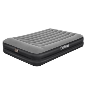Bestway, Bestway Luftbett tritech air 67403 203/152/46 cm , Tritech Air , Grau, Schwarz , Kunststoff , 152x46 cm , matt , integrierte elektrische Pumpe, integriertes Kissen, beflockte Schlafseite , 0069160801, Luftmatratze QUEEN 152x203cm TriTech flexibel