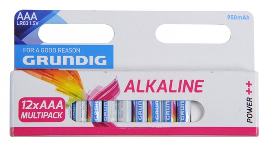 ED NL, AAA Batterien von Grundig im 12er Set, Batterie AAA GRUNDIG Power Plus 12 Stk.