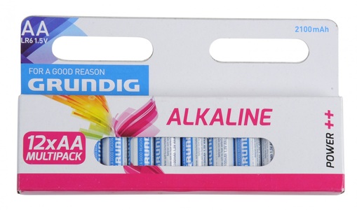 ED NL, Grundig AA Batterien 12er Set, Batterie AA GRUNDIG Power Plus 12 Stk.
