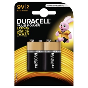 Batterien, DURACELL Plus Power Batterie 9V 6LF22 / MN1604 2 Stk., Indoor Cycle Bike SWIFTER weiss