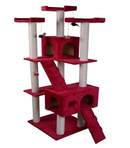 R - cat trees, Katzenbaum 182 cm rot, Katzenbaum MIRO 182 cm rot