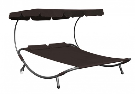 R - Saisonale Items, 2 Personen Sonnenliege Gartenliege braun, Sonnenliege 2 Personen braun