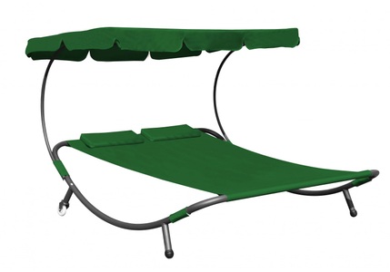 R - Saisonale Items, 2 Personen Sonnenliege Gartenliege grün