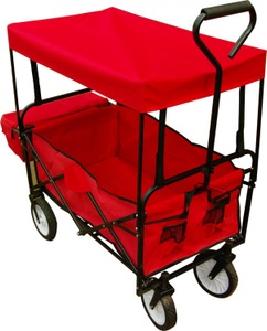 R - Transportkarren, Handwagen Transportwagen mit Dach, Bollerwagen faltbar mit Dach