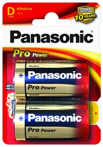Batterien, Panasonic Pro Power LR20 D Batterie 2 Stk., Stuhlbezug 2er Set braun