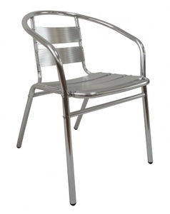 Peggy, Aluminium Stuhl stapelbar