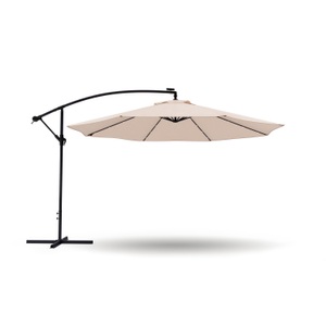 Doris LED Schirme, Ampelschirm mit LED 350 cm braun, 