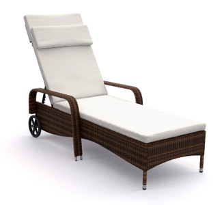 Mark Sunl, Rattan Gartenliege MAYA braun