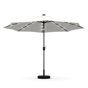 Doris LED Schirme, Sonnenschirm mit LED 300 cm weiss, 