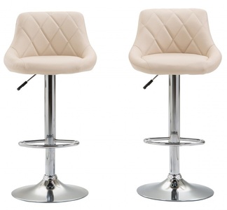 R - Barhocker, Barhocker Jasper beige im 2er-Set, Barhocker JASPER 2er Set beige