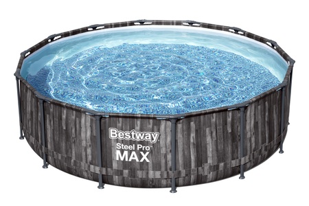 Bestway, Bestway Pool Komplett-Set 427 x 107 cm, Bestway Pool Komplett-Set Holz-Optik 427 x 107 cm