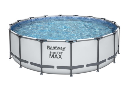 Bestway, Bestway Pool Komplett-Set 488 x 122 cm, Bestway Pool Komplett-Set hellgrau 488 x 122 cm