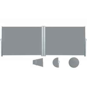 R - Seitenmarkisen, Doppelseitenmarkise 180 x 600 cm grau, Doppelseitenmarkise 180 x 800 cm grau