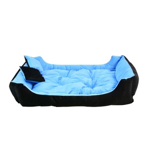 R - Teddys, Katzenbett blau schwarz, 