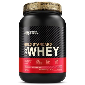Optimum Nutrition, Optimum Nutrition - 100% Whey Gold Standard Strawberry 2lb - 900 g, Optimum Nutrition 100% Whey Gold Standard Delicious Strawberry