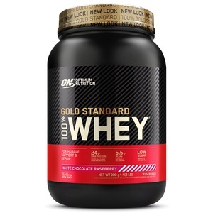 xx Liquidation, Optimum Nutrition Whey Gold Standard 908g White Chocolate & Raspberry, 100% Whey Gold Standard - 900g - White Chocolate & Raspberry