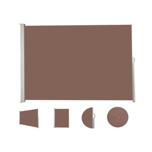 R - Seitenmarkisen, Seitenmarkise 180 x 400 cm braun, Seitenmarkise 180 x 500 cm braun