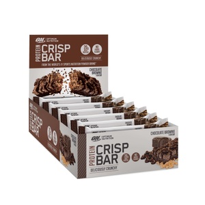 Optimum Nutrition, Protein Crisp Bar - 10x65g - Chocolate Brownie, Crispy Protein Bar - 10x65g - Chocolate Brownie