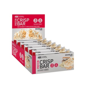 Optimum Nutrition, Protein Crisp Bar - 10x65g - Marshmallow, Crispy Protein Bar - 10x65g - Marshmallow