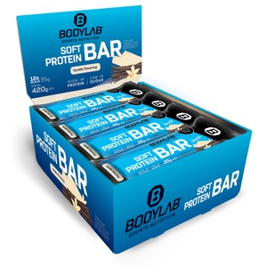 Bodylab24, Soft Protein Bar - 12x35g - Vanilla Flavoring, Soft Protein Bar - 12x35g - Vanilla Flavoring