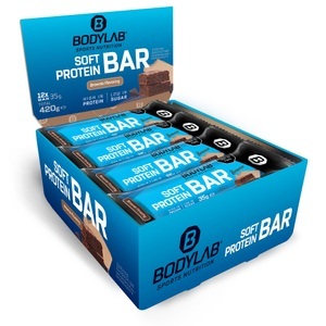 Bodylab24, Soft Protein Bar - 12x35g - Brownie Flavoring, Soft Protein Bar - 12x35g - Brownie Flavoring
