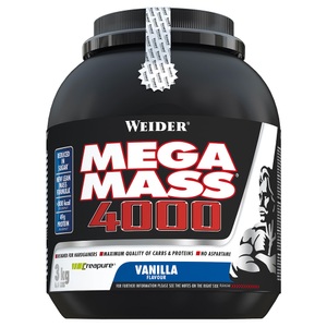 Weider, Mega Mass 4000 - 3000g - Vanille, 