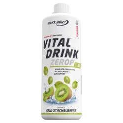 Best Body Nutrition, Best Body Nutrition Low Carb Vital Drink, Kiwi-Stachelbeere, Vital Drink Konzentrat - 1000ml - Kiwi Gooseberry