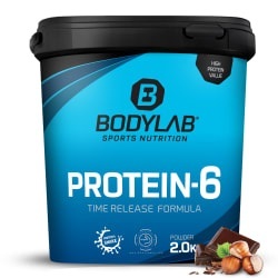 Bodylab24, Protein-6 - 2000g - Schokolade-Haselnuss, Protein-6 - 2000g - Schokolade-Haselnuss