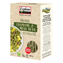 Explore Cuisine, Fettuccine Edamame & Mungbohnen bio (200g), Explore Cuisine Bio Fettuccine aus Edamame & Mungobohnen (200g)