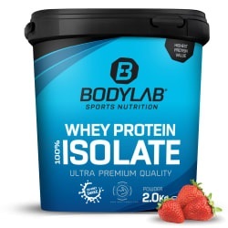 Bodylab24, Whey Protein Isolat - 2000g - Erdbeer, Whey Protein Isolat - 2000g - Erdbeer