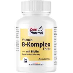 ZeinPharma, ZeinPharma Vitamin B-Komplex Kapseln Forte - 90 Kapseln, Vitamin B Komplex + Biotin Forte (90 Kapseln)