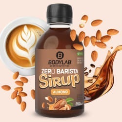 Bodylab24, Zero Barista Sirup - 250ml - Almond, Zero Barista Sirup - 250ml - Almond