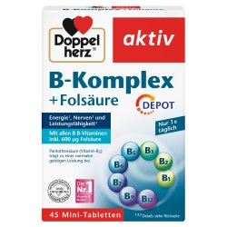 Doppelherz, Doppelherz® aktiv B-Komplex + Folsäure Depot Tabletten, Doppelherz® aktiv B-Komplex + Folsäure Depot Tabletten