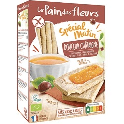 Blumenbrot, Frühstücks-Schnitten Kastanien bio (230g), Les Pain des fleurs Blumenbrot Spécial Matin Kastanie (230g)