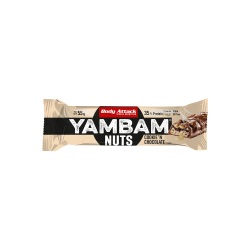 Body Attack, YamBam Nuts - 15x55g - Cookie´n Chocolate, Body Attack Yambam Nuts Bar Cookie 'n Chocolate (15x55g)