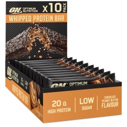Optimum Nutrition, Whipped Protein Bar - 10x62g - Chocolate Peanut Butter, Whipped Protein Bar - 10x62g - Chocolate Peanut Butter
