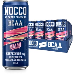 Nocco, Nocco BCAA - 24x330ml - Miami Strawberry, Nocco BCAA - 24x330ml - Miami Strawberry