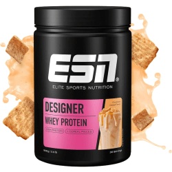 ESN Elite Sports Nutrition, ESN Designer Whey Protein Cinnamon Cereal (908g), ESN Pulver Designer Whey Protein Zimt 908 g, Dose