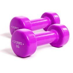 C.P. Sports, Gymnastikhanteln Paar - 2kg - Lila, Gymnastikhanteln Paar - 2kg - Lila