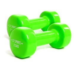 C.P. Sports, Gymnastikhanteln Paar - 2,5kg - Neongrün, Gymnastikhanteln Paar - 2,5kg - Neongrün