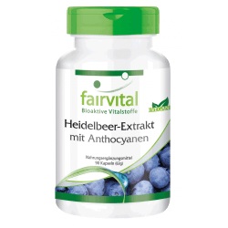 Fairvital, Heidelbeer-Extrakt mit Anthocyanen (90 Kapseln), Heidelbeer-Extrakt mit Anthocyanen (90 Kapseln)