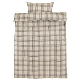 undefined, Satin-Bettwäsche LEAH (160x210, beige-schwarz), 