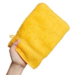 KRONBORG®, Waschhandschuh KRONBORG® de Luxe (16x21, gelb), 