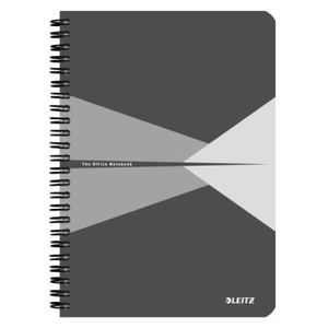 Leitz, LEITZ Collegeblock Office Card A5 44590085 grau liniert, Leitz Collegeblock Office Card, A5, grau, liniert, 4459-00-85