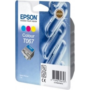 Epson, EPSON Tintenpatrone 3 farbe, 220 Seiten, EPSON EPSON T067 Druckerpatrone dreifarbig passend für: Stylus C48